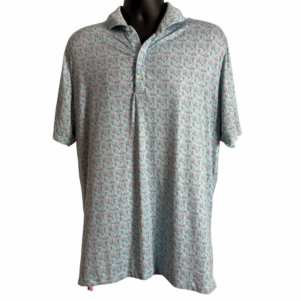 Johnnie-O Featherweight Performance Golf Polo UPF 50 Shirt Size L